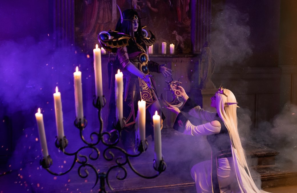 Галерея Модели предстали в мрачных образах жреца и Ксал'атат из игры World of Warcraft - 12 фото