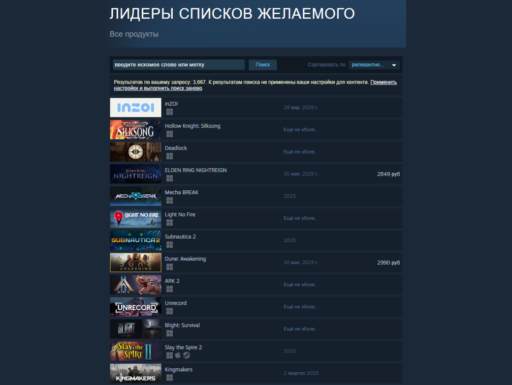 Hollow Knight: Silksong уступила inZOI и вновь перестала быть самой желаемой игрой в Steam — фото 1
