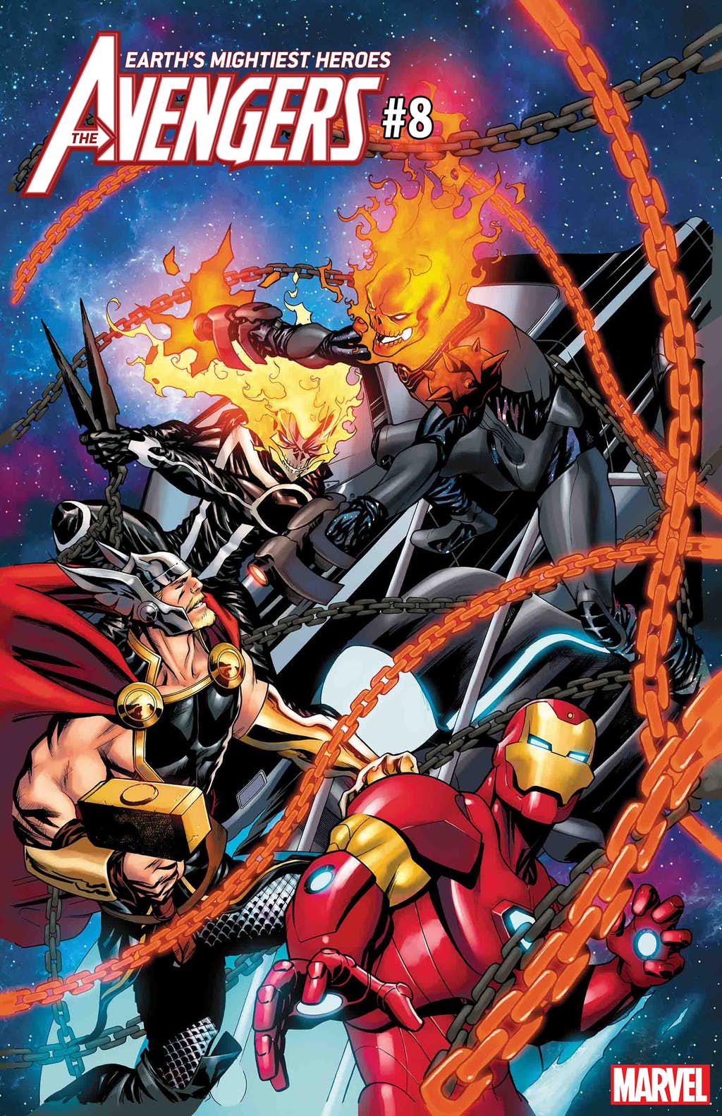 Космический Призрачный гонщик против вселенной Marvel. Правда, пока только на вариативных обложках — фото 3