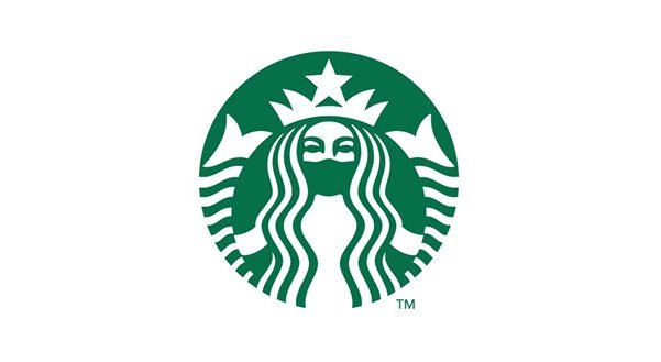 Логотипу Starbucks надели маску, которая защищает и заразившихся и не зараженных.