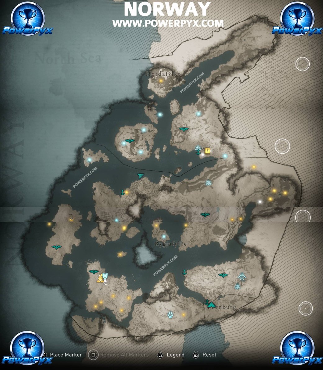 Галерея Карты регионов Assassinʼs Creed Valhalla появились в сети - 5 фото