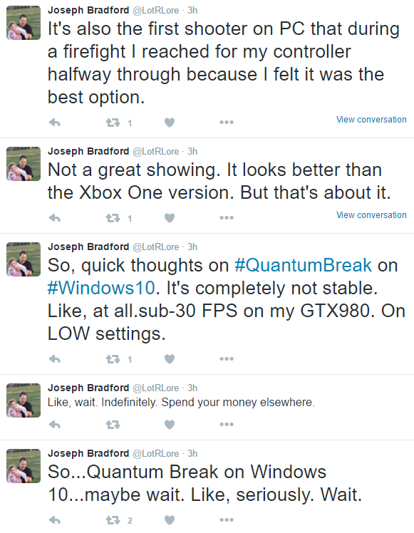 Галерея Quantum Break для РС оказалась оптимизирована даже хуже Gears of War  - 1 фото