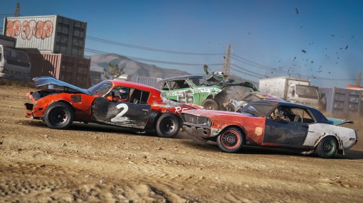 Сминаемость автомобилей и физику Wreckfest 2 сравнили с первой частью