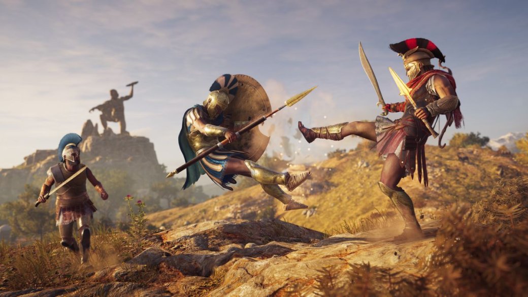 Гифка дня: спартанец отправляется в полет в Assassinʼs Creed Odyssey — фото 1