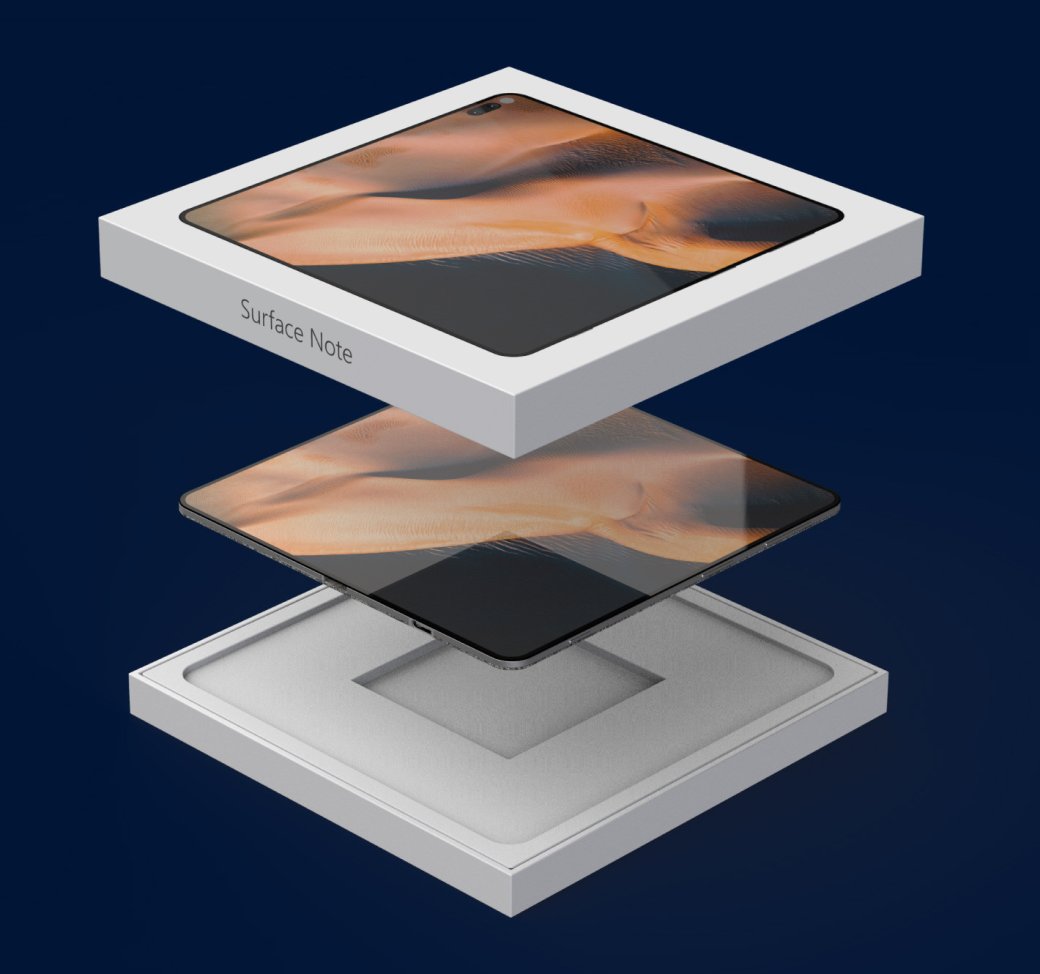 Галерея Опубликован концепт складного гаджета Microsoft Surface Note - 5 фото