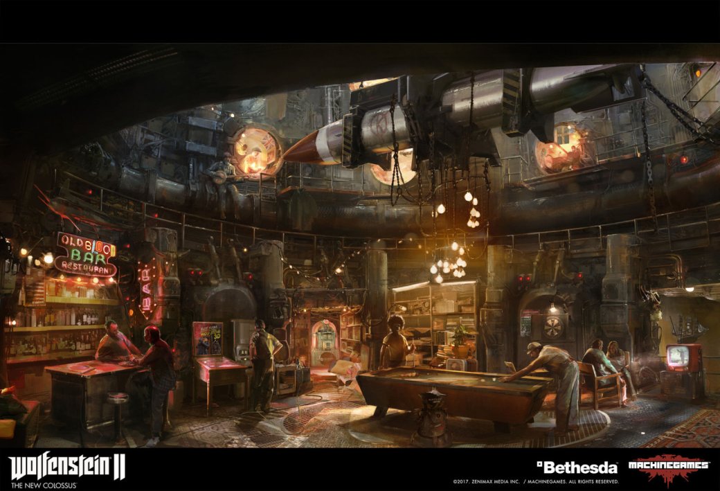 Взгляните на потрясающие концепт-арты ​Wolfenstein II: The New Colossus — фото 13