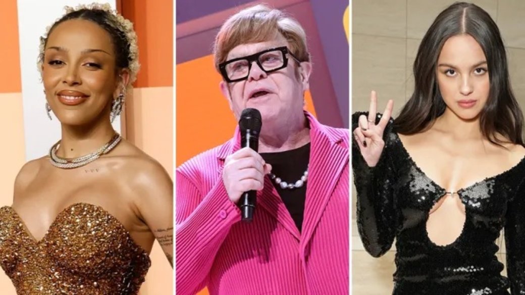 Doja Cat, Элтон Джон, Оливия Родриго. Фото: Getty Images\Deadline