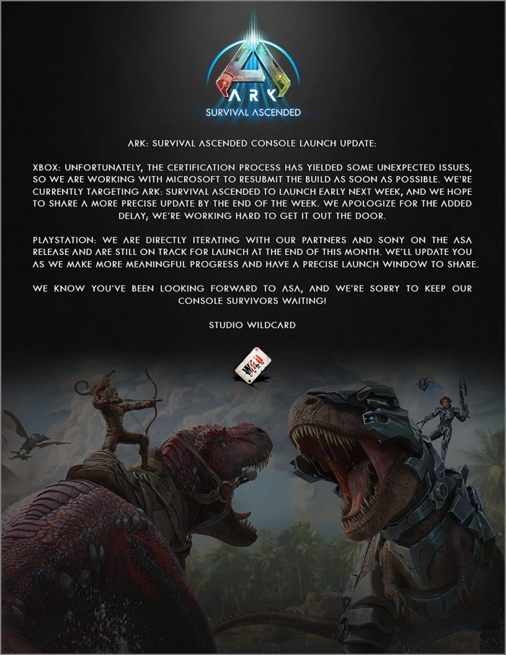 Консольные версии Ark: Survival Ascended отложили — фото 1