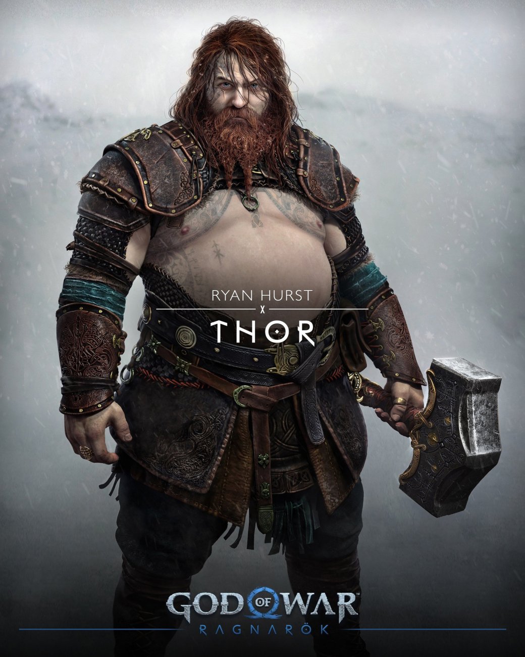 На персональных постерах God of War Ragnarok показали полного Тора и других героев — изображение 10