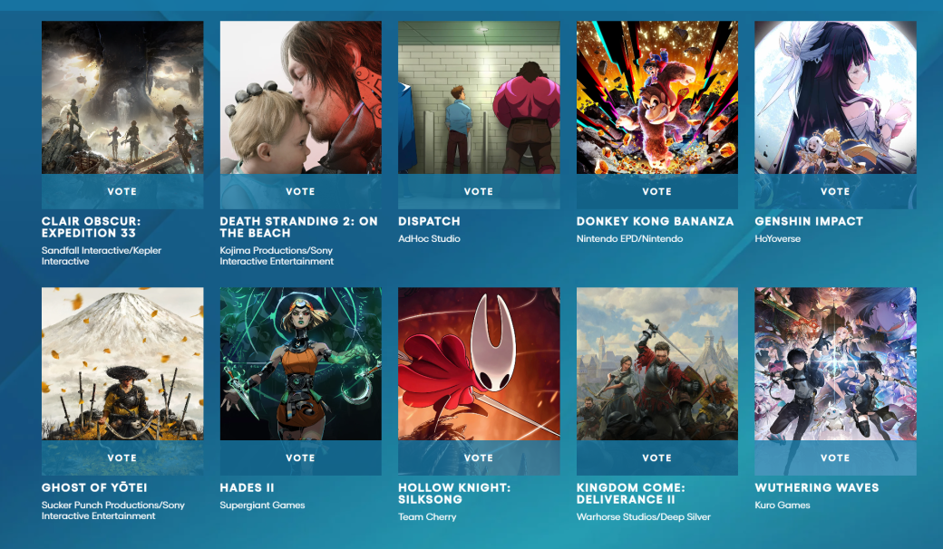 Стартовал второй этап голосования «Выбор игроков» на The Game Awards 2025 — фото 1