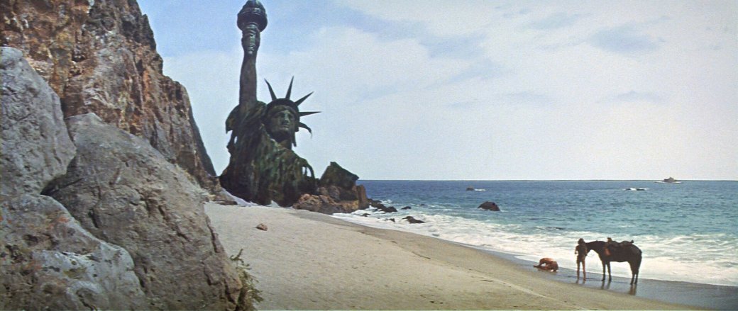Кадр из «Планеты обезьян» 1968 года