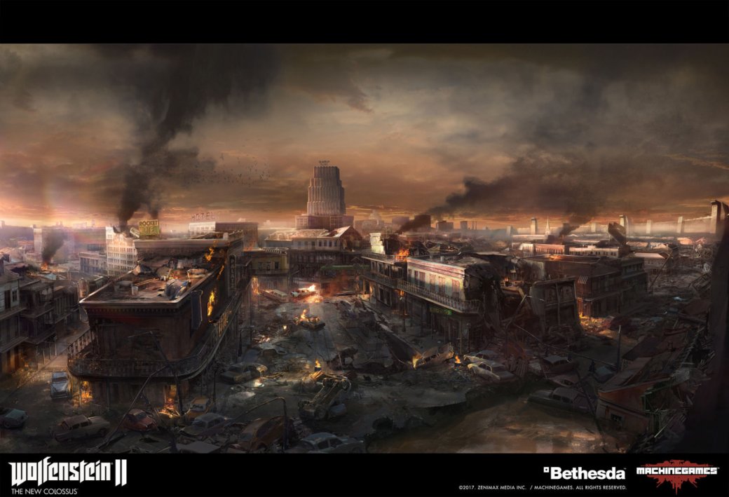Взгляните на потрясающие концепт-арты ​Wolfenstein II: The New Colossus — фото 17