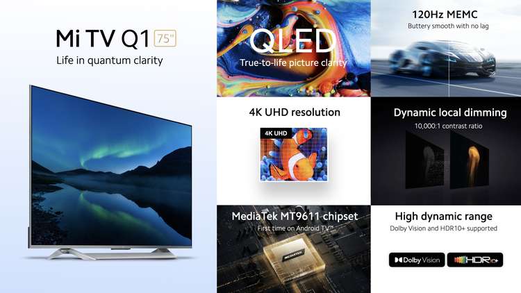 Представлен 75-дюймовый 4К-телевизор Xiaomi Mi TV Q1 с поддержкой Xbox Series X и PlayStation 5 — фото 2