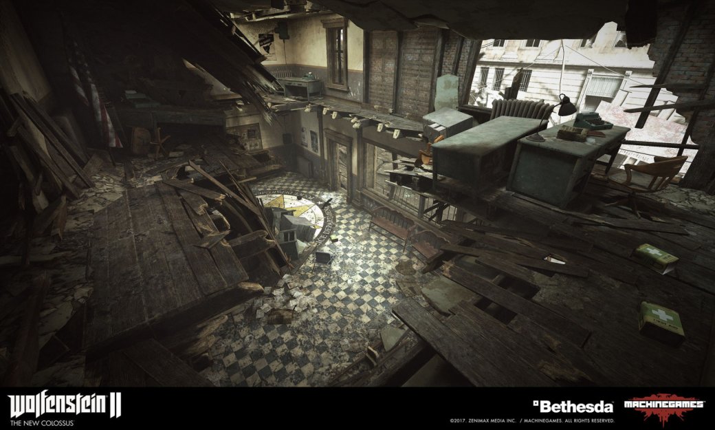 Взгляните на потрясающие концепт-арты ​Wolfenstein II: The New Colossus — фото 38