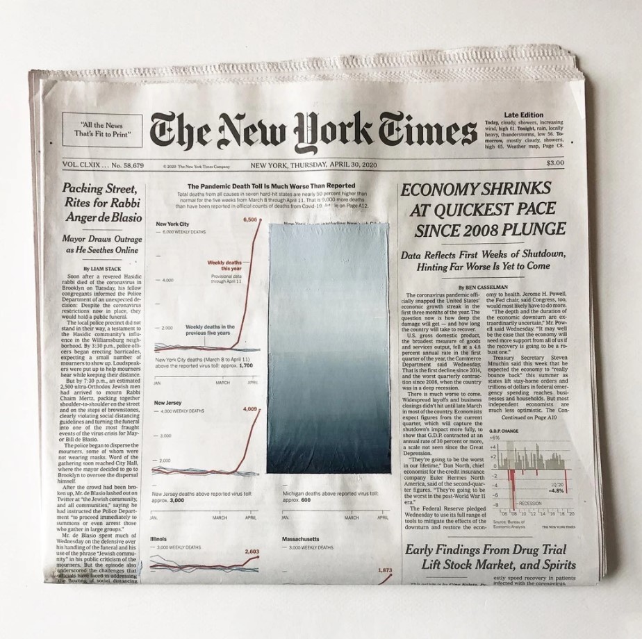 Галерея Художник превратил газету The New York Times в произведение искусства - 6 фото