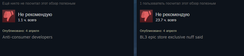 Borderlands 3 стала эксклюзивом EGS. Теперь фанаты обваливают рейтинг другим играм серии в Steam — фото 6