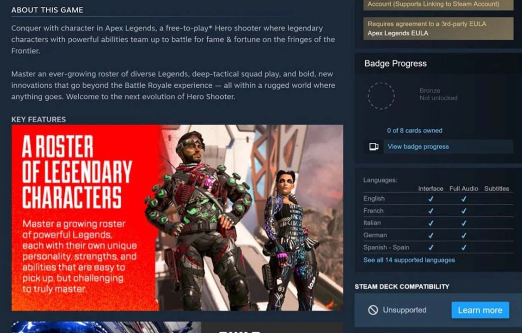 Авторы Apex Legends решили отказаться от поддержки Steam Deck из-за читеров — фото 1