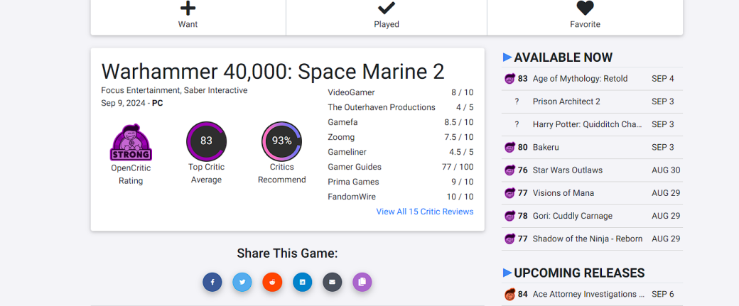 Галерея Критики тепло встретили Warhammer 40K: Space Marine 2 в своих рецензиях - 2 фото