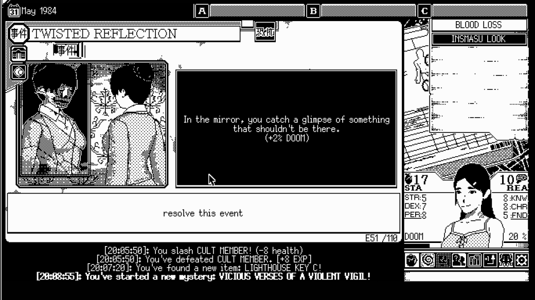 Галерея. 25 атмосферных скриншотов World of Horror, полных космического ужаса — фото 17