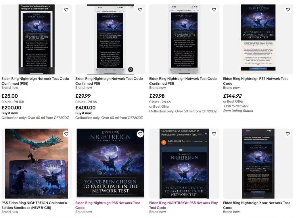 Приглашения на стресс-тест Elden Ring: Nightreign продают за 500 долларов — фото 1