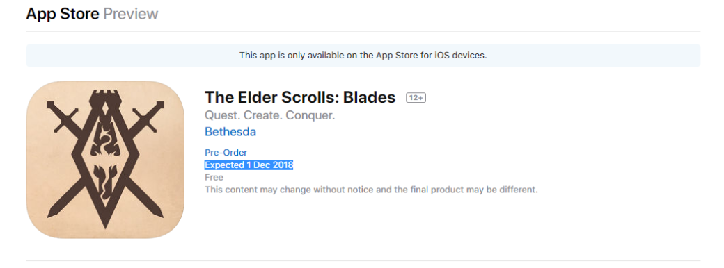 Авторы The Elder Scrolls: Blades без предупреждения перенесли релиз игры (Обновлено: не перенесли) — фото 2