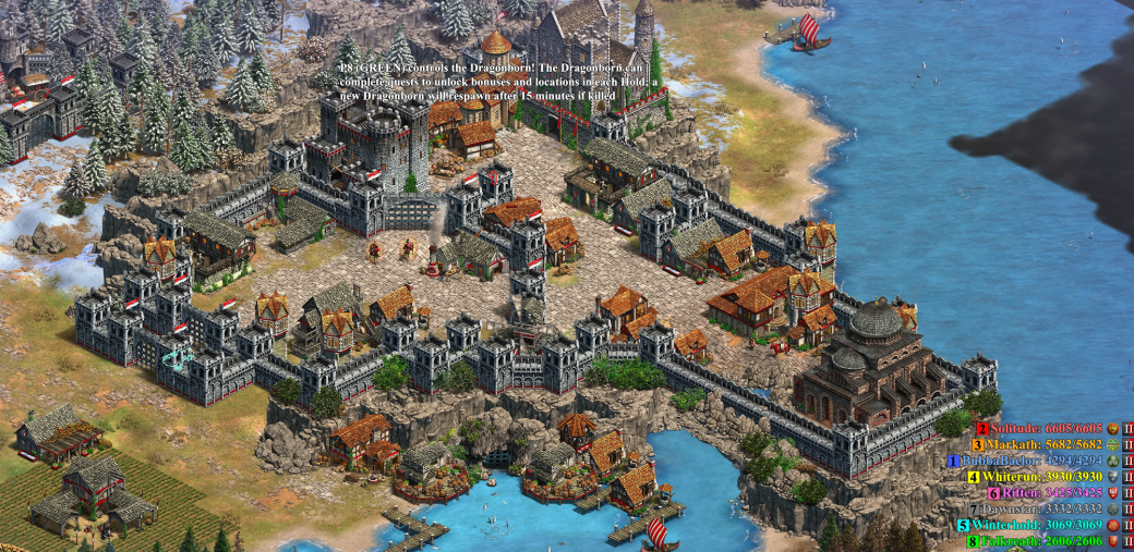 Галерея Моддер перенёс весь Скайрим в Age of Empires 2 - 7 фото