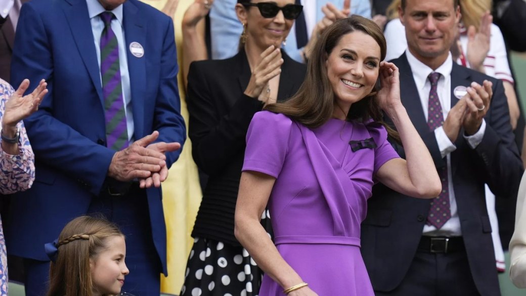 Кейт Миддлтон на финале Уимблдона. Фото: AP Photo / Kirsty Wigglesworth