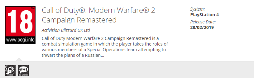 Activision выпустит ремастер Modern Warfare 2? У игры появился рейтинг — фото 2