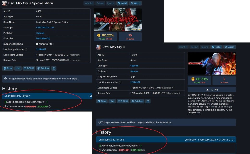 Devil May Cry 3 и 4 сняли с продаж в Steam без объяснения причин — фото 1