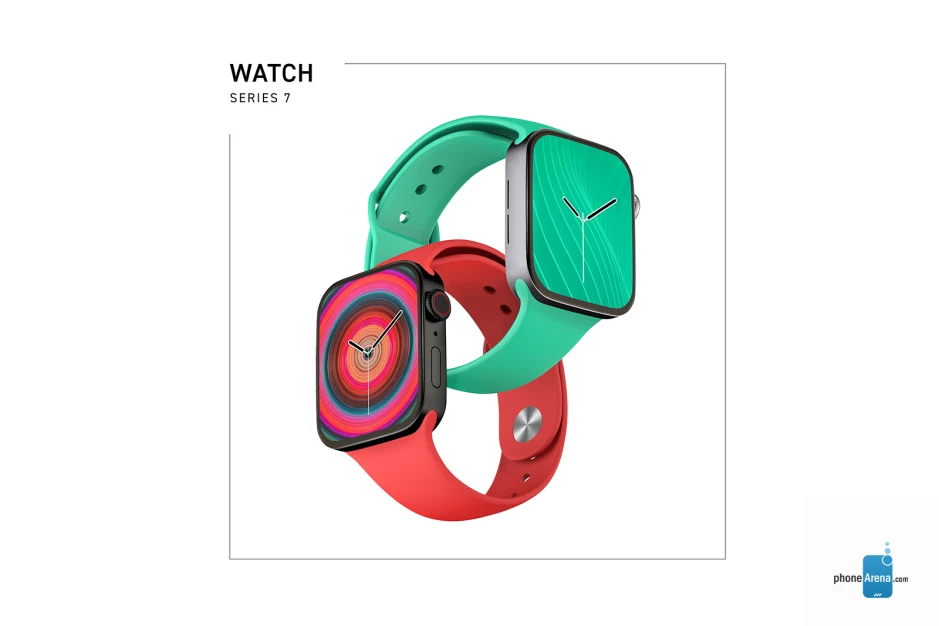 В Сети появились детальные рендеры Apple Watch Series 7 в двух цветах — изображение 3