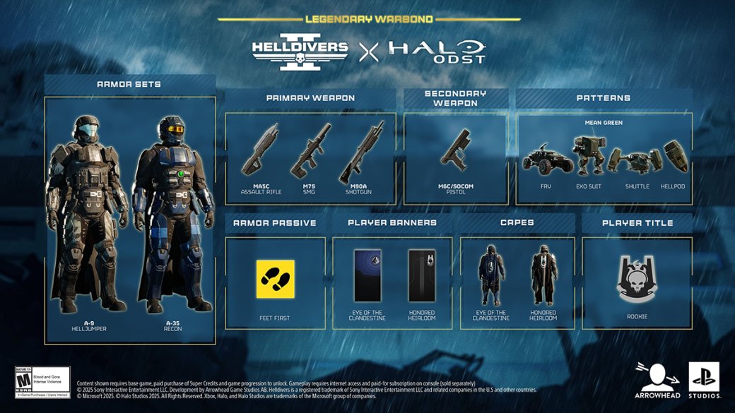 Для Helldivers 2 представлена новая легендарная заслуга-коллаборация с Halo 3: ODST — фото 1