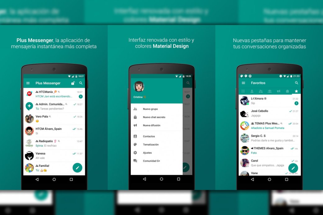 Интерфейс Plus Messenger