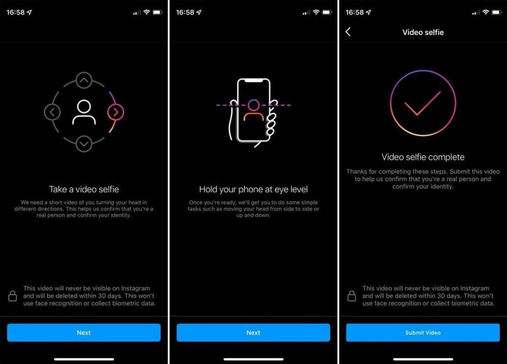 Instagram стал запрашивать видеоселфи для подтверждения личности — фото 1