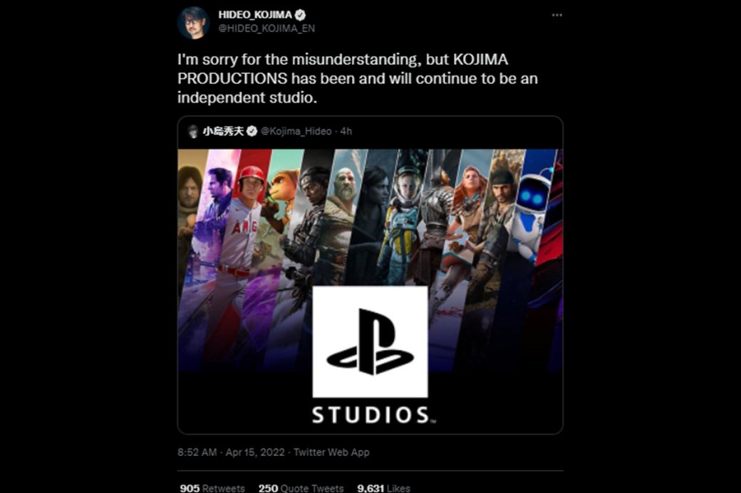 Хидео Кодзима опроверг слухи о продаже своей студии компании Sony — фото 1