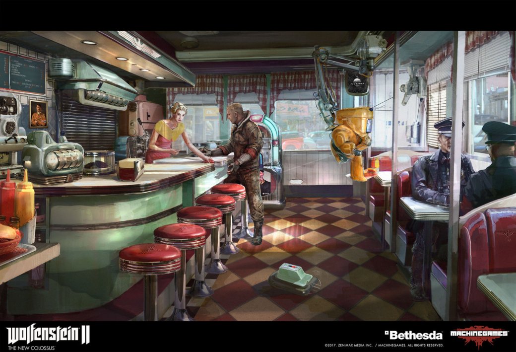 Взгляните на потрясающие концепт-арты ​Wolfenstein II: The New Colossus — фото 20