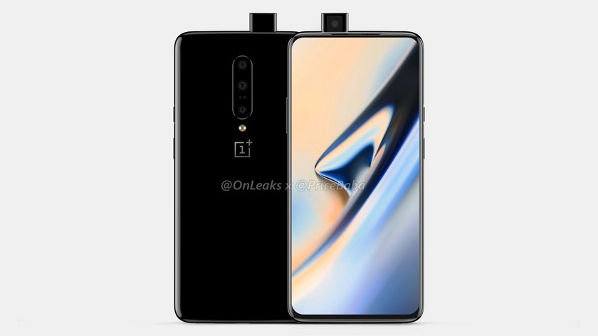 Опубликованы рендеры флагмана OnePlus 7: выдвижная фронтальная и тройная основная камеры — фото 1