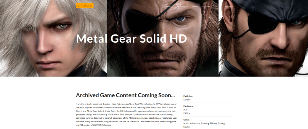 Галерея Слух: Metal Gear Solid HD Collection выйдет на PS4 - 1 фото