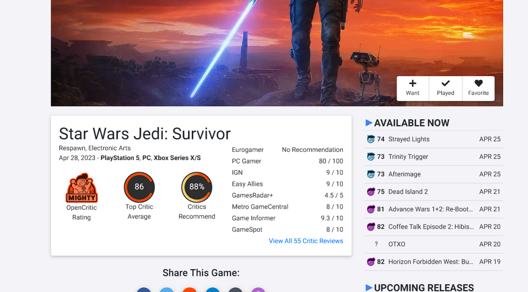 Журналисты остались довольны релизной версией Star Wars Jedi: Survivor — изображение 2