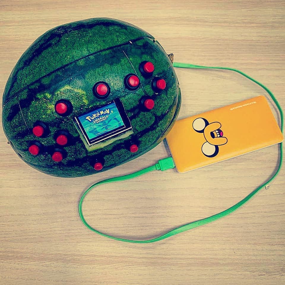 Melon Boy: студент сделал консоль из арбуза — фото 1