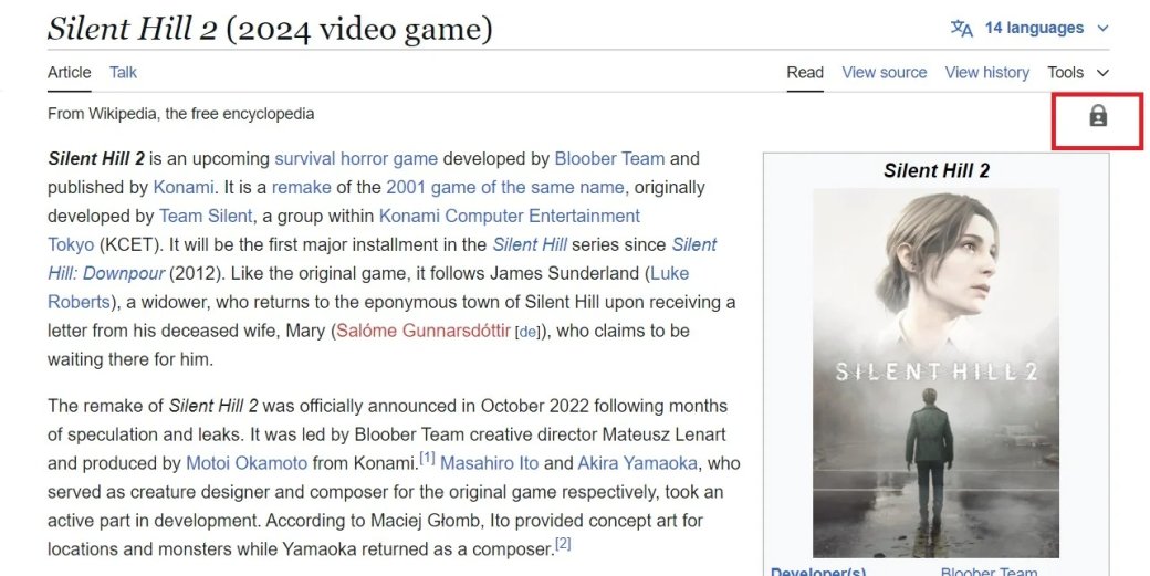 Англоязычную страницу Silent Hill 2 Remake на Википедии защитили от негативных фанатов — фото 1