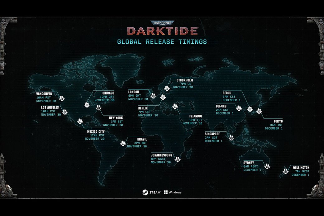 Стало известно время мирового запуска Warhammer 40,000: Darktide — фото 1