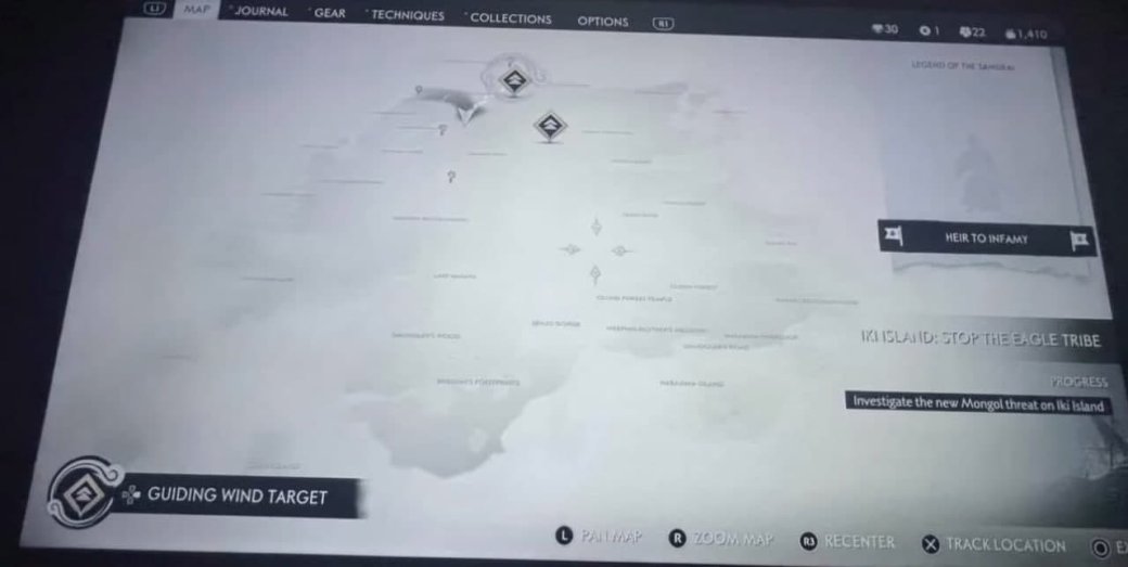 В сеть попала карта дополнения c островом Ики для Ghost of Tsushima — фото 1