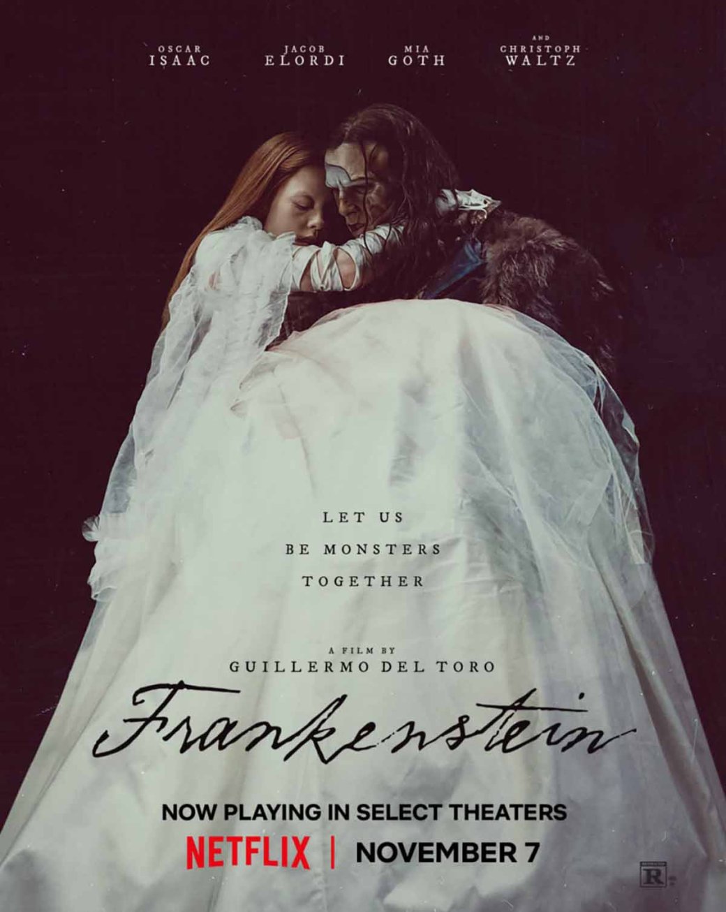 Галерея Оскар Айзек, Миа Гот и Джейкоб Элорди на новых мрачных постерах «Франкенштейна» - 2 фото