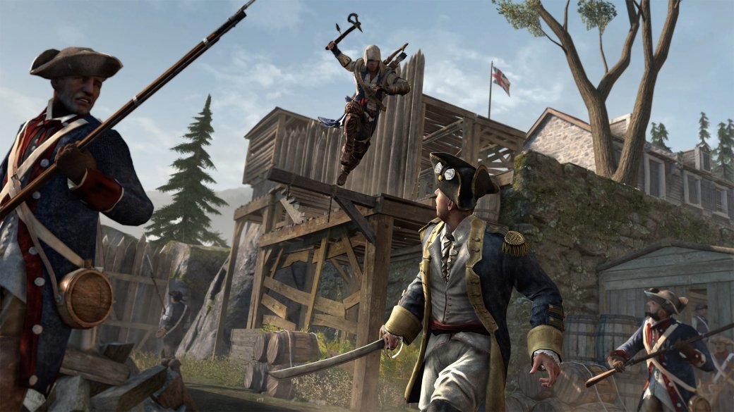 Гифка дня: немного помощи не помешает в Assassinʼs Creed III — фото 1