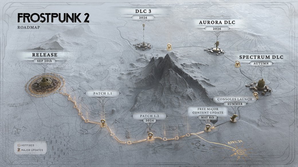 Авторы Frostpunk 2 перенесли релиз аддона Aurora на 2026 год и обновили дорожную карту — фото 1