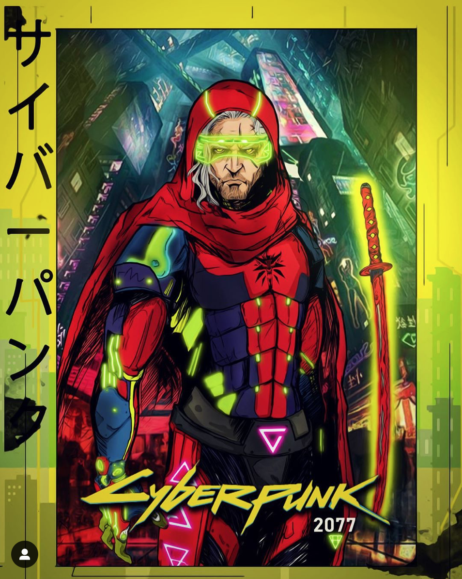 Галерея Геральт и Цири в мире Cyberpunk 2077 на новых качественных фан-артах - 2 фото