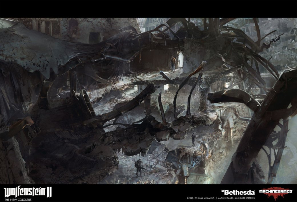Взгляните на потрясающие концепт-арты ​Wolfenstein II: The New Colossus — фото 18