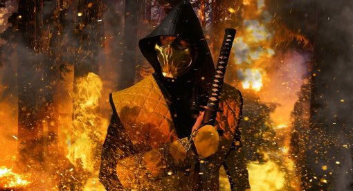 Косплеер предстал в почти каноничном образе Скорпиона из Mortal Kombat