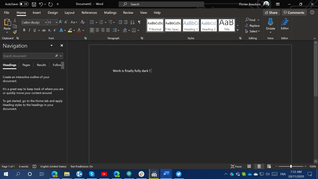 Microsoft Word получила ночной режим — фото 1