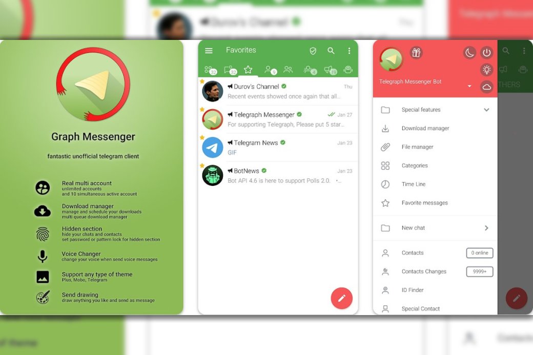 Интерфейс Plus Messenger